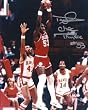 Darryl Dawkins Autographed Philadelphia 76ers 8x10 Photo w/ "Chocolate Thunder" inscription