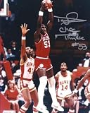 Darryl Dawkins Autographed Philadelphia 76ers 8x10 Photo w/ Chocolate Thunder inscription