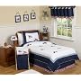 Red, White & Blue Vintage Aviator Airplane 4 pc Twin Kids Childrens Boy Bedding Set by JoJo Designs