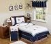 Red, White & Blue Vintage Aviator Airplane 4 pc Twin Kids Childrens Boy Bedding Set by JoJo Designs