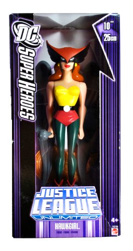  Mattel Year 2006 DC Super Heroes Justice League Unlimited Series 10 Inch Tall Action Figure - HAWKGIRL with Battle Mace and Display Stand (K0789)