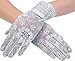 Bienvenu Women Non-slip Touchscreen Lace Gloves, Summer UV Protection Glove for Driving Wedding Parties