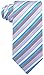 Scott Allan Mens Striped Tie - Turquoise Blue & Gray