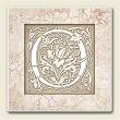 AbsorbaStone Coaster set~ Monogram Initial O ~ 4 Tile Drink Coasters ~ code 584C