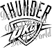 OKLAHOMA CITY THUNDER LOGO NBA DECAL VINYL STICKER