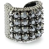 Sorrelli Midnight Moon Black Circle Stud Cryst
