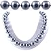 AugustinaJewelry Single Strand 18 Inch 14MM Gray Shell Pearl Necklace