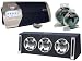 Lanzar Great Amplifier/Subwoofer/Installation Package for Car/Truck/SUV -- MXA282 Max Pro 4000W 2-Channel High-Power Mosfet Amplifier + VCHB310 Vector 3000W Triple 10 Slim Designed Bass Box Enclosure + LQ43 Contaq 4 Gauge Power and Speaker Amp Kit.
