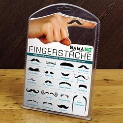 Gama-Go Fingerstache Temporary Tattoos