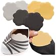Foot Petals Black/Buttercup/Silver Combo Tip Toes, Triple Pack,Blk/Btr/Slv Combo,one size
