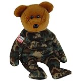 TY Beanie Baby - HERO the USO Military Bear (w/ US Reversed Flag on Arm)