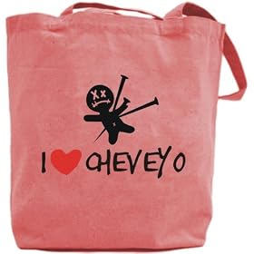 Canvas Tote Bag Pink " I Love Cheveyo " Name