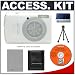 Snug-It Tight Fit Camera Skin (White) with Spare NB-5L Battery + Cameta Bonus Accessory Kit for Canon PowerShot SD870 IS / IXUS 860 IS Digital Camera