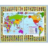 おふろシール 世界地図&国旗おぼえちゃおう！