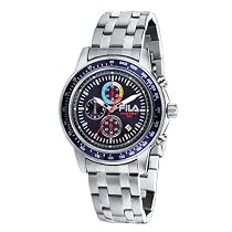 Fila - FA0603-37 - Montre Homme Acier - Quartz Analogique - Chronographe - Cadran Bleu - Dateur - Bracelet Acier