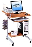 Mad Tech 35.5x20x28 Cherry Mdf Panel & Steel Frame Computer Office Desk Tab ....