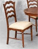 Lifestyle California 21-801 Coloma Ladder Back Side Chair with Upholstered Seat