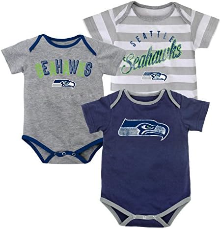 Seattle Seahawks 3 Piece Bodysuit Set