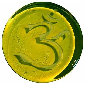 Birthday, Wedding, Anniversary, or any celebratory gift. This Om Sanskrit design... by Nancy Gong, Gong Glass Works