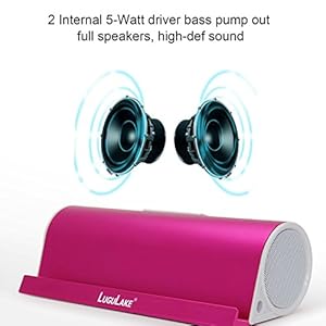 LuguLake II Charge 10Watt Wireless tooth Speaker Built-in 4000mAh External Battery Pack  w/Alumium Stand for Iphone 6 on sale