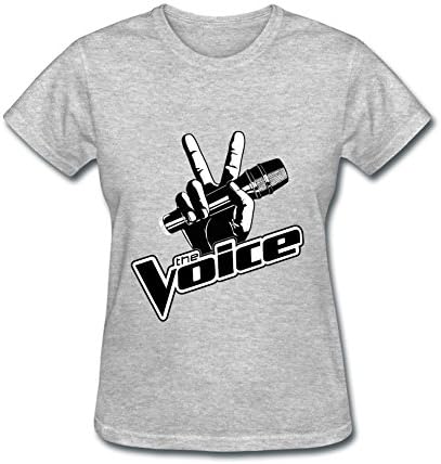 Hzhincu Women's The Voice Symbol T-Shirt Grey XXL