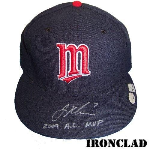 Joe Mauer Autographed Away Minnesota Twins Cap w/ 