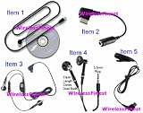 (5 Items Combo) Samsung Mp3 Music Bundle Usb Data Connect Cable Software Cd Driver Pc Studio Stereo Headset Headphones Earbuds 3.5mm Adapter for At&t Cingular Att Sync Sgh-a707 A707 A437 A717 A727 T519 Trace T219 T629 T809 D807 a 437 717 727 707