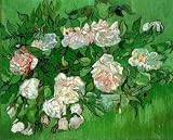 12X16 inch Vincent Van Gogh Canvas Art Repro Still Life Pink Roses