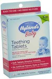 Hyland's Homeopathic Teething Tablets 100% Natural Symptomatic Relief for Teething in Children 135 Tablets