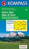 Seiser Alm / Alpe di Siusi 1 : 25 000: Naturpark Schlern-Rosengarten / Parco naturale Sciliar-Catinaccio. Wandern / Rad / Skitouren. Mit Panorama. GPS-geeignet