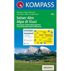 Seiser Alm / Alpe di Siusi 1 : 25 000: Naturpark Schlern-Rosengarten / Parco naturale Sciliar-Catinaccio. Wandern / Rad / Skitouren. Mit Panorama. GPS-geeignet