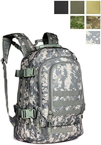 HiddenDragon Expandable Outdoor Backpack Hiking Military Tactical Nylon Bag Sport Camping Trekking Rucksack (Personalization, 64L)