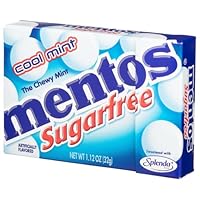Mentos Sugar Free Mint Candy, 1.12-Ounce Boxes (Pack of 24)