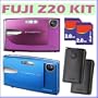 Fujifilm Fuji Finepix Z20fd 10MP Hot Pink and Ice Blue Digital Camera Bundle Accessory Kit