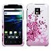 SPRING FLOWER Sanp-on Rubber Touch 2pcs Phone Protector Hard Cover Case for LG Optimus 2x G2X (T-Mobile)