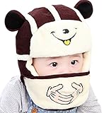 YY-Shop ベビー帽子 マスク 二点セット 男の子 女の子 パイロット帽子 秋冬 キャップ 飛行帽 キッズ 子供 もこもこ 防寒 防風 アウトドア 裏起毛 綿 耳まであったか（1~5歳） (3ワイ