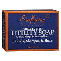 Shea Moisture - Three Butters Utility Bar Soap, 5 oz bar soap