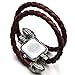 Sinceda Classic Women Watch Stylish Coffee Cable Leather Braided Around Bracelet Bangle Black Watch