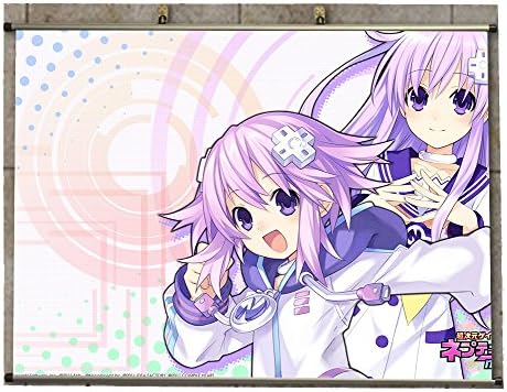 Canvas Wall Scroll Poster (32x20 inches)-Anime Hyperdimension Neptunia Victory Long Hair Neptune Hyperdimension Neptunia Nepgear Hyperdimension Neptunia Short Hair
