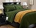 Pinzon 160-Gram Solid Flannel Duvet Cover, Olive