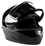 Modular Flip Up Snowmobile Helmet Gloss Black, Large