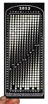 MoonFlash 2012 Reflective Mylar Moon Calendar with Daily Lunar Phases - AND - Moon Over Me 2012 Almanac Card. Bulk Pack of 3 Sets.