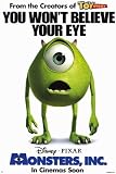 Monsters Inc - Movie Poster / Print -- Custom Framing Available