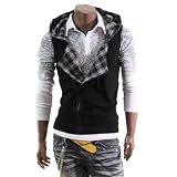 51UcGinqe L. SL160  Doublju Mens Casual Zipup Hooded Vest (HUCV)
