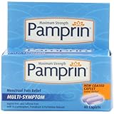 Pamprin Maximum Strength Multi-Symptom Menstrual Relief Caplets, 40 Count Box.
