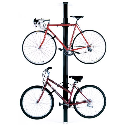 Gear Up Floor to ceiling black aluminum bike rack