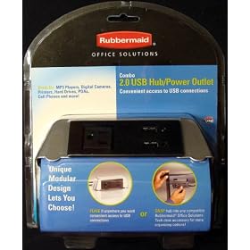 Rubbermaid Office Solutions 2.0 USB Hub & Power Supply