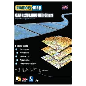 Memory Map Civil Aviation Authority 1:250'000 Region 8 - England South