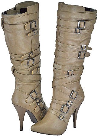 Anne Michelle Chaos-05 Taupe Fashion Boots