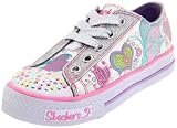 Skechers Twinkle Toes S Lights Flirty Flutters Sneaker Little KidBig KidSilverMulti35 M US Big Kid